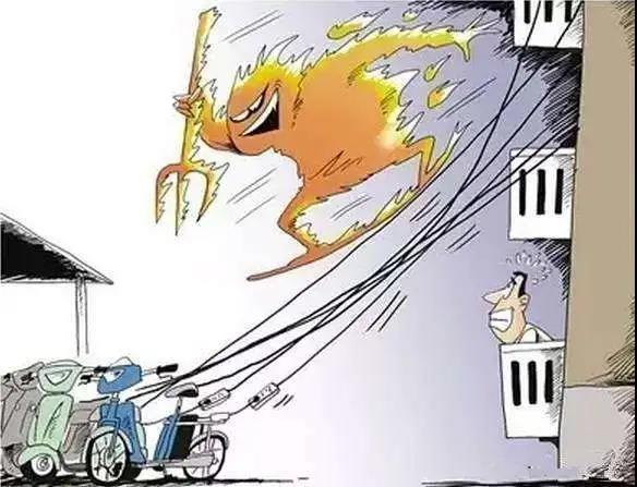 私拉電線給電動(dòng)車充電，罰5000